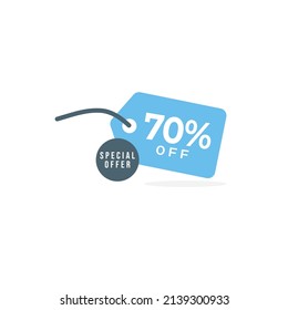 Discount up to 70% off Special Offer Vector Template Design Illustration