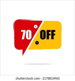 Discount up to 70% off Special Offer Vector Template Design Illustration