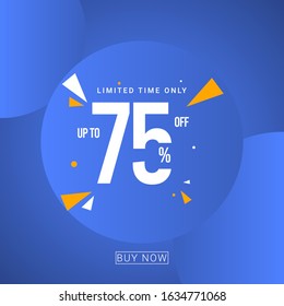 Discount up to 75% Limited Time Only Vector Template Design Illustration