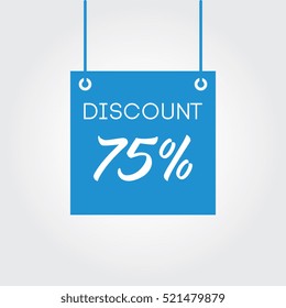 Discount 75% on board hanging blue