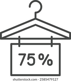 Discount 75 Percent Element For Design Graphic