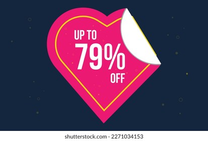 Descuento hasta 79% de descuento . Símbolo de oferta especial