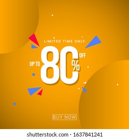 Discount up to 80% Limited Time Only Vector Template Design Illustration