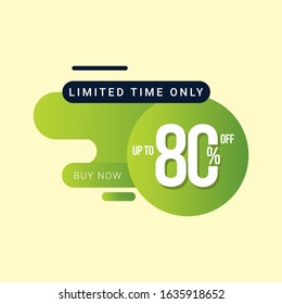 Discount up to 80% off Limited Time Only Vector Template Design Illustration