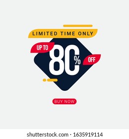 Discount up to 80% off Limited Time Only Vector Template Design Illustration