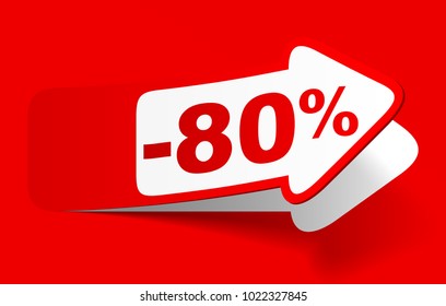 Discount 80 percent - vector