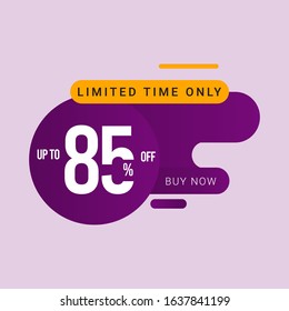 Discount up to 85% off Limited Time Only Vector Template Design Illustration