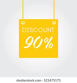 Discount 90% on board hanging yellow