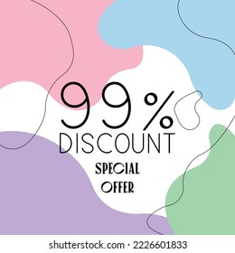 Discount up to 99% off Special Offer Vector Template Design Illustration