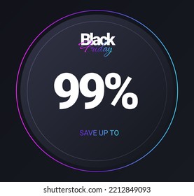 Discount 99 percent concept. Voucher and coupon, prize and gift. Special offer for regular customers, cashback. Advertising poster or banner, modern marketing methods. Cartoon flat vector illustration