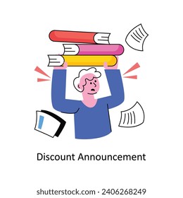 Discount Announcement vector Filled outline Design illustration. Symbol on White background EPS 10 File 