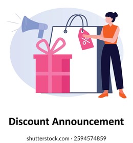  Discount AnnouncementVector Illustration Which can easily modify or edit Which can easily modify or edit


