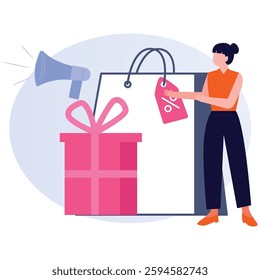 Discount AnnouncementVector Illustration Which can easily modify or edit Which can easily modify or edit
