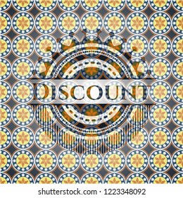 Discount arabesque badge. arabic decoration.