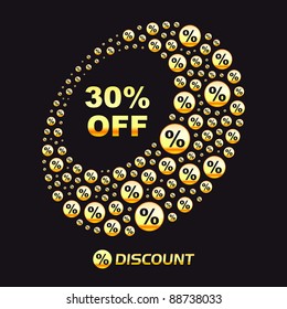 Discount backdrop. Vector illustration.
