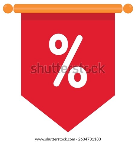 Discount badge icon isolated on white background.