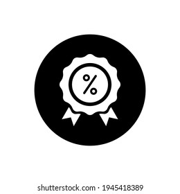 Ermäßigung % Badge-Vektorgrafik einzeln auf weißem Hintergrund
