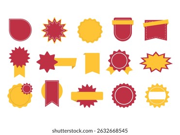 Discount Badge Illustration Element Set