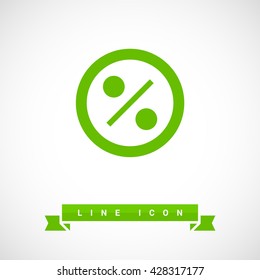 Discount badge, modern flat design. Percent tag line vector icon for websites and mobile minimalistic flat design.