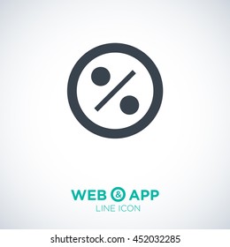 Discount badge, modern flat design. Percent tag line vector icon for websites and mobile minimalistic flat design.
