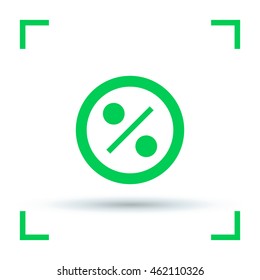 Discount badge, modern flat design. Percent tag line vector icon for websites and mobile minimalistic flat design.