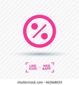 Discount badge, modern flat design. Percent tag line vector icon for websites and mobile minimalistic flat design.
