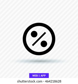 Discount badge, modern flat design. Percent tag line vector icon for websites and mobile minimalistic flat design.