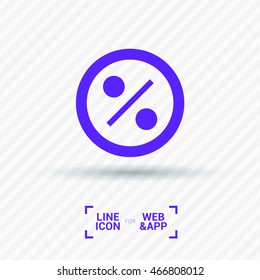 Discount badge, modern flat design. Percent tag line vector icon for websites and mobile minimalistic flat design.