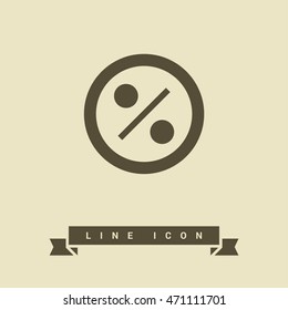 Discount badge, modern flat design. Percent tag line vector icon for websites and mobile minimalistic flat design.
