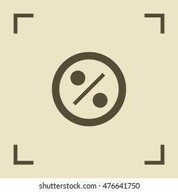 Discount badge, modern flat design. Percent tag line vector icon for websites and mobile minimalistic flat design.