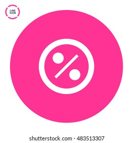 Discount badge, modern flat design. Percent tag line vector icon for websites and mobile minimalistic flat design.