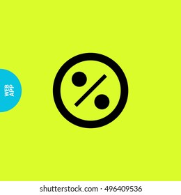 Discount badge, modern flat design. Percent tag line vector icon for websites and mobile minimalistic flat design.