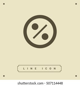 Discount badge, modern flat design. Percent tag line vector icon for websites and mobile minimalistic flat design.