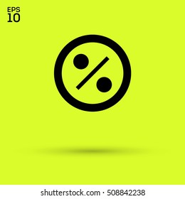 Discount badge, modern flat design. Percent tag line vector icon for websites and mobile minimalistic flat design.