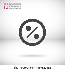Discount badge, modern flat design. Percent tag line vector icon for websites and mobile minimalistic flat design.