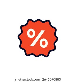 Discount badge with percentage symbol