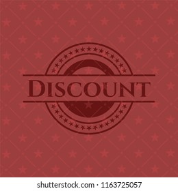 Discount badge with red background