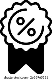 Discount Badge Semi Solid Icon Design