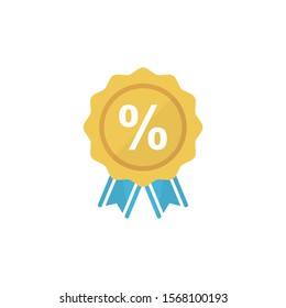 discount  badge vector flat colour icon 