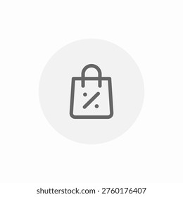 discount bag icon sign vector