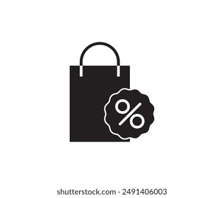 discount bag icon vector design element logo template