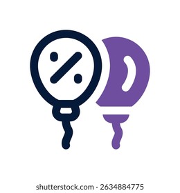 discount balloon duotone icon. Sleek and modern vector icon for websites, mobile apps, marketing materials, and corporate design. Fully scalable and ready to use.