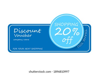 Discount banner with 20% discount to next shopping