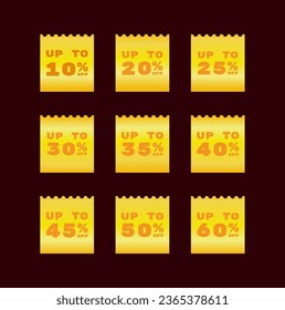 Discount banner collection. Vector for product promotion and marketing on Black Friday