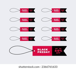 Colección de banners de descuento. Vector para promoción de productos y marketing en el Black Friday