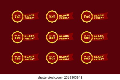 Discount banner collection. Vector for product promotion and marketing on Black Friday