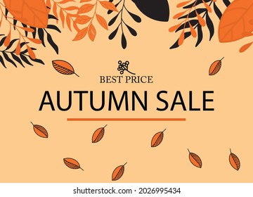 Discount banner, flyer for autumn discounts. Discounts, sale