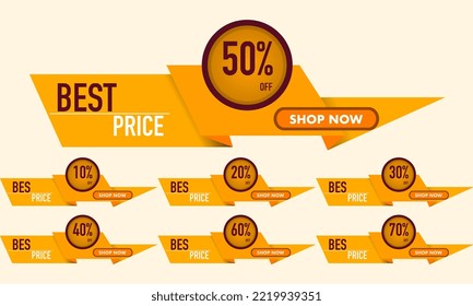 Discount banner form. shop now, vector sale banner template. Modern concept design. Banners with the best deals. Vector