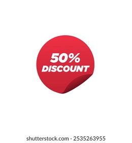 Discount banner icon flat vector design