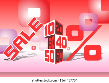 discount banner in pink 